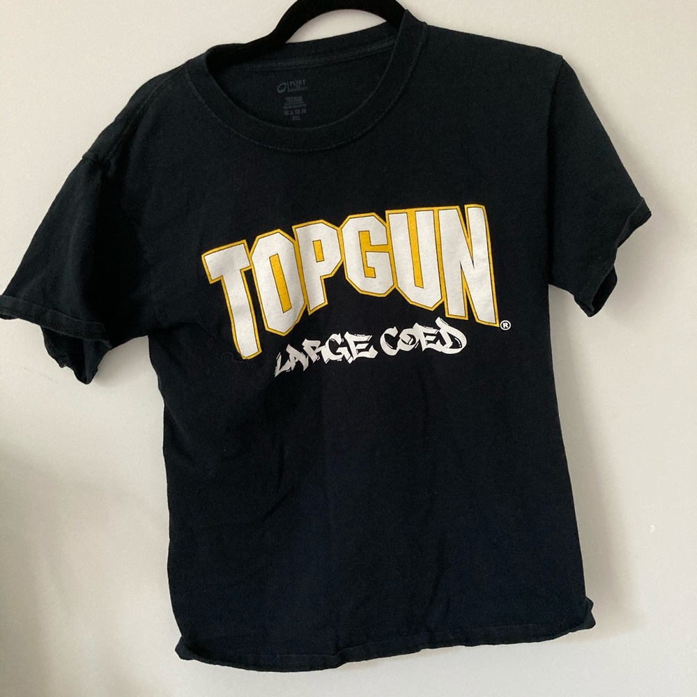 Top Gun Large Coed Black Tee
